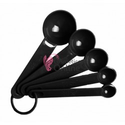 Linguri din plastic pentru masurare creme, solutii LNG003, 5 bucati Negre